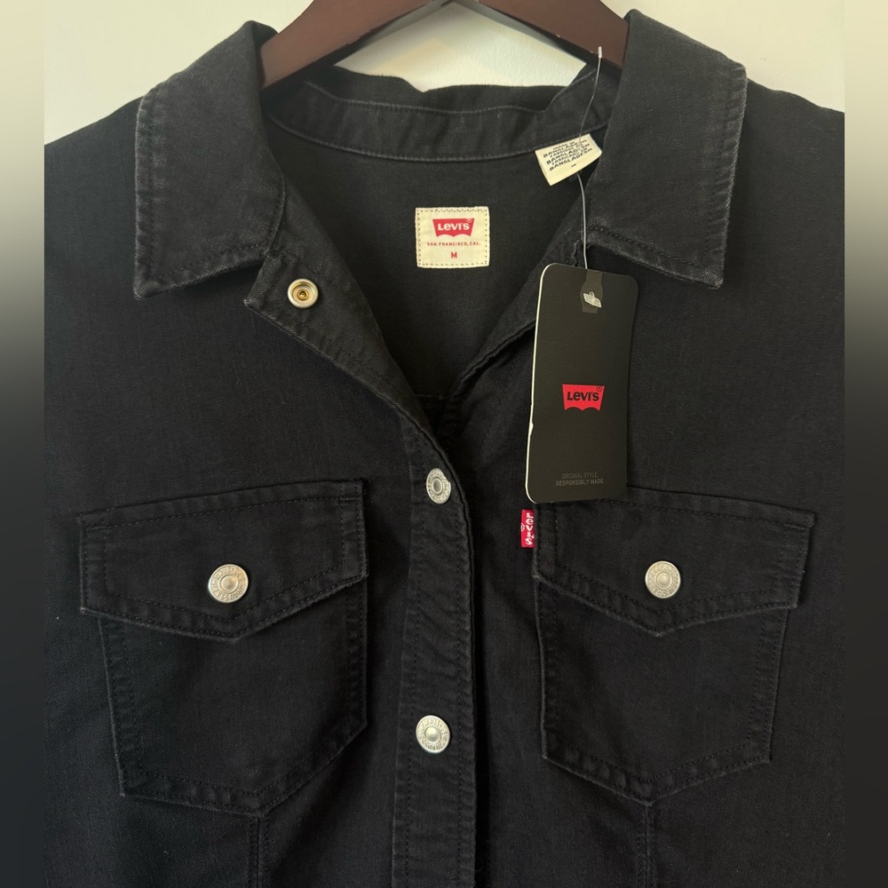 Levi’s Ellie Denim Dress in Black - Size M - Picture 7 of 15
